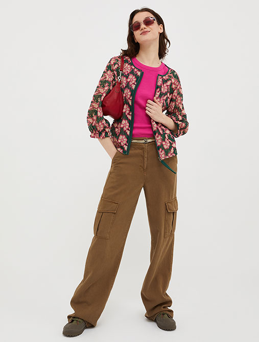 Cotton and linen cargo trousers - pxt - MAX&Co.